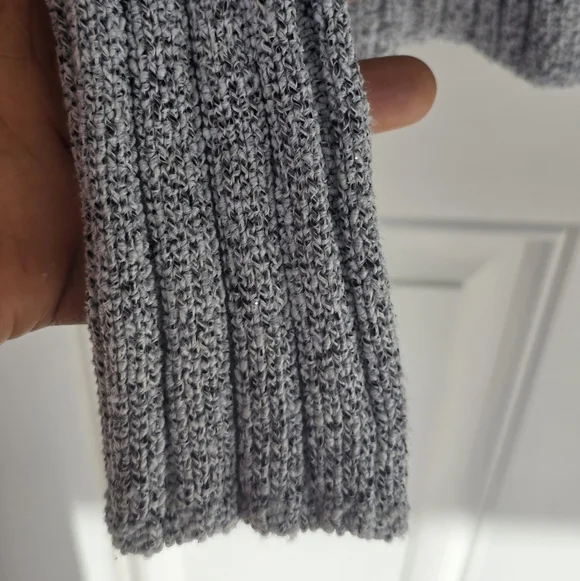 $120 Calvin Klein Women Light Gray Ribbed Sweater Sz M NWT Cozy Cotton Blend - Picture 9 of 11